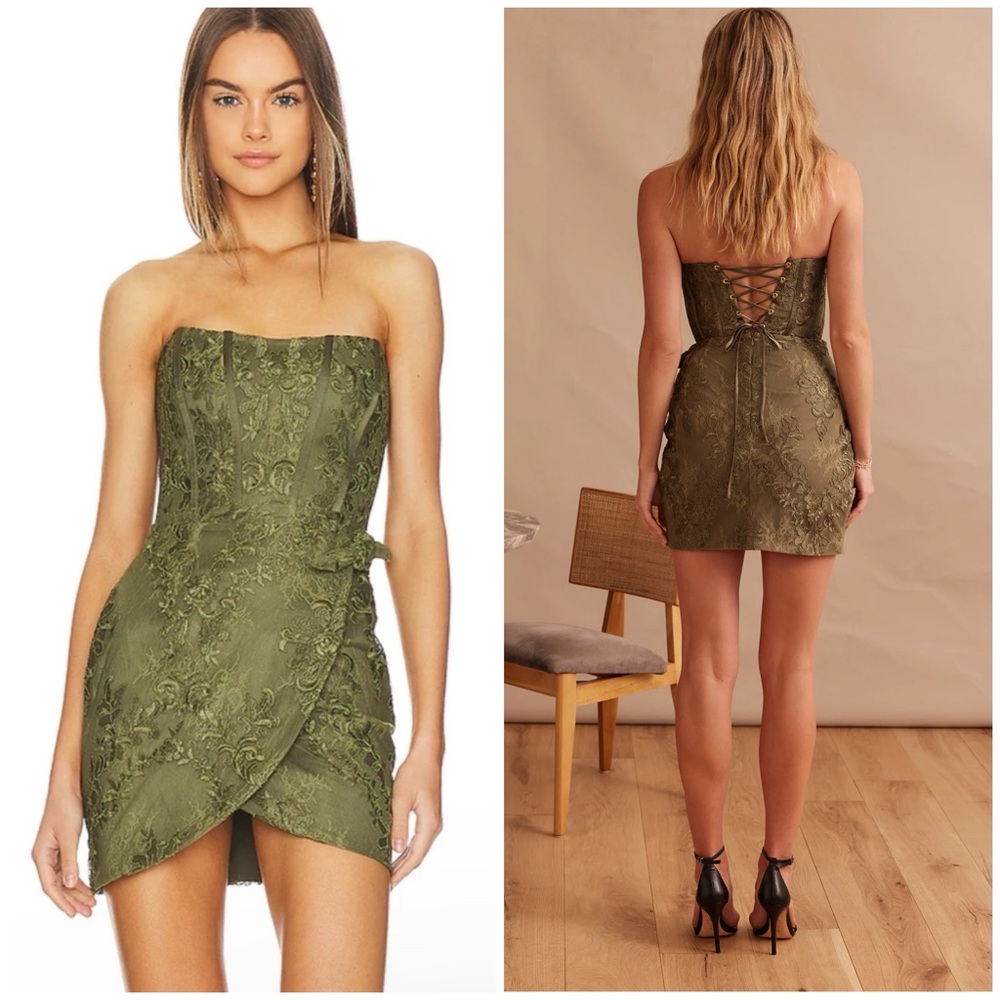 V. Chapman Nigella Dress in Olive Size 6